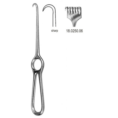 Volkmann Retractor sharp 6pr. 21.5cm - Surgix Instruments