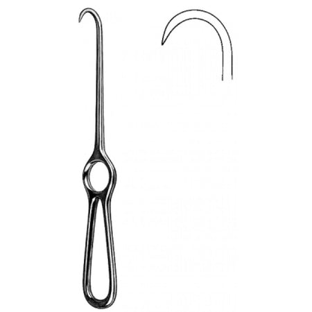 Volkmann Bone Hook Retractor sharp 1.prong 21.5cm - Surgix Instruments