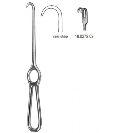 Kocher Retractor 2pr. semi sharp 22cm - Surgix Instruments