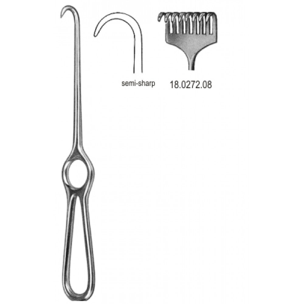 Kocher Retractor 8pr. semi sharp 22cm - Surgix Instruments