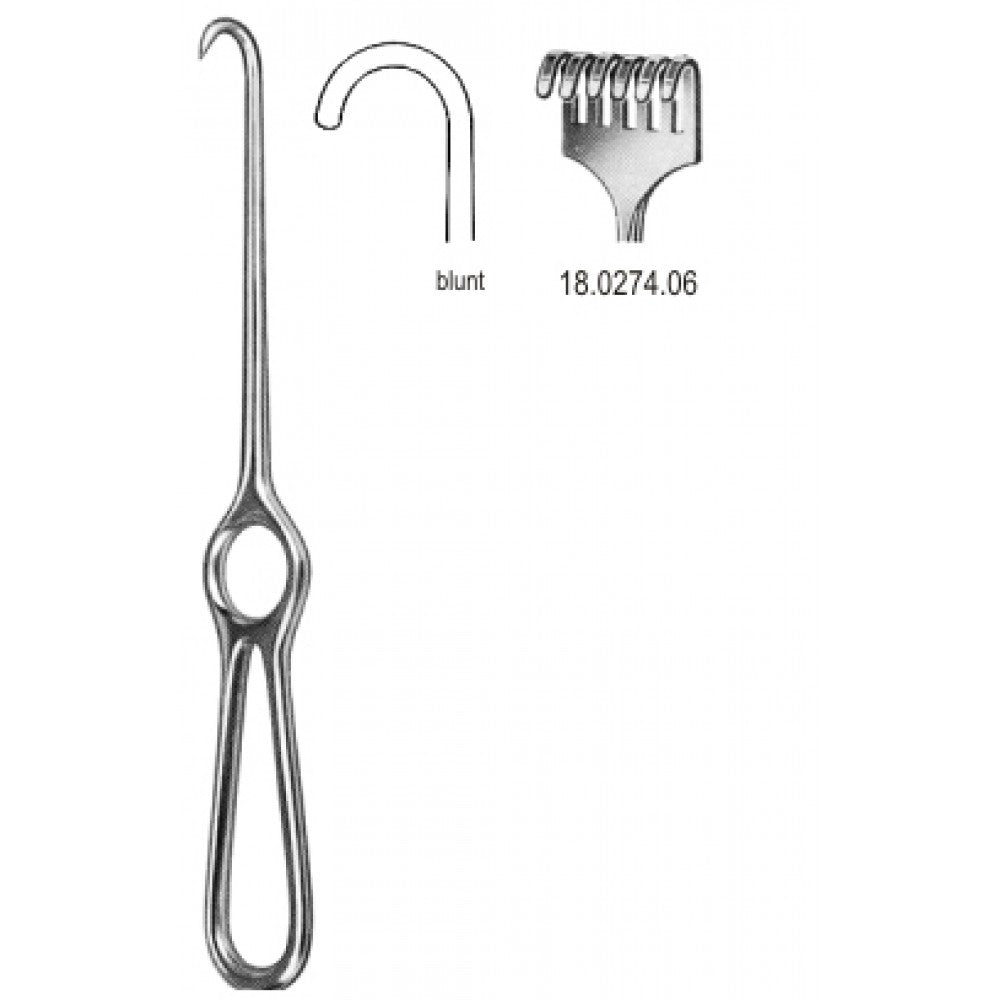 Kocher Retractor 6pr. blunt 22cm - Surgix Instruments