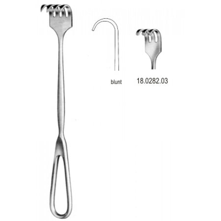 Volkmann Retractor 3pr. blunt 22cm - Surgix Instruments