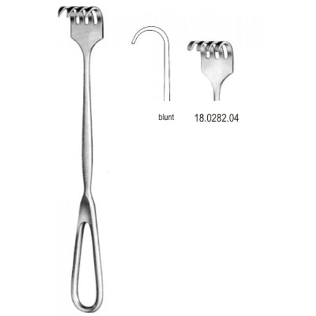 Volkmann Retractor 4pr. blunt 22cm - Surgix Instruments
