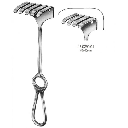 Israel Retractor 4pr. 40x40mm, 25cm - Surgix Instruments