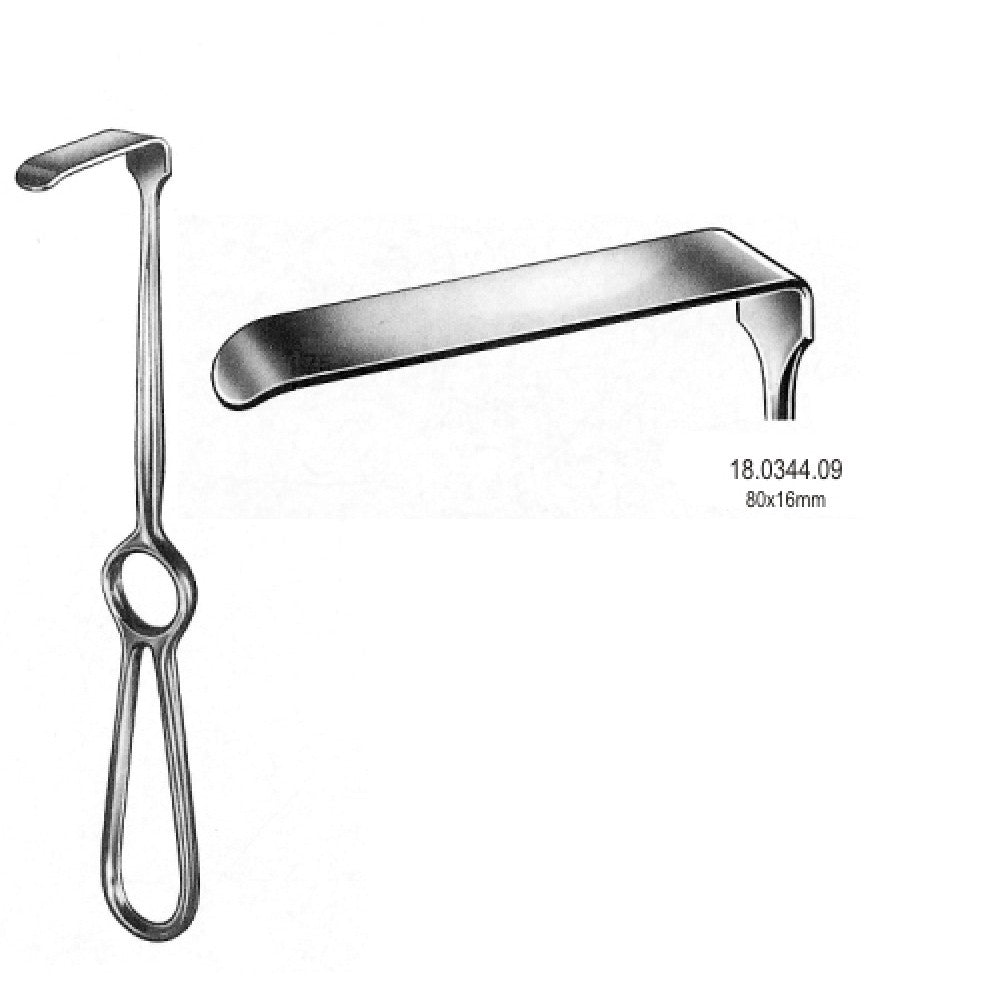 Kocher Langenbeck Retractor 80x16mm, 21.5cm - Surgix Instruments