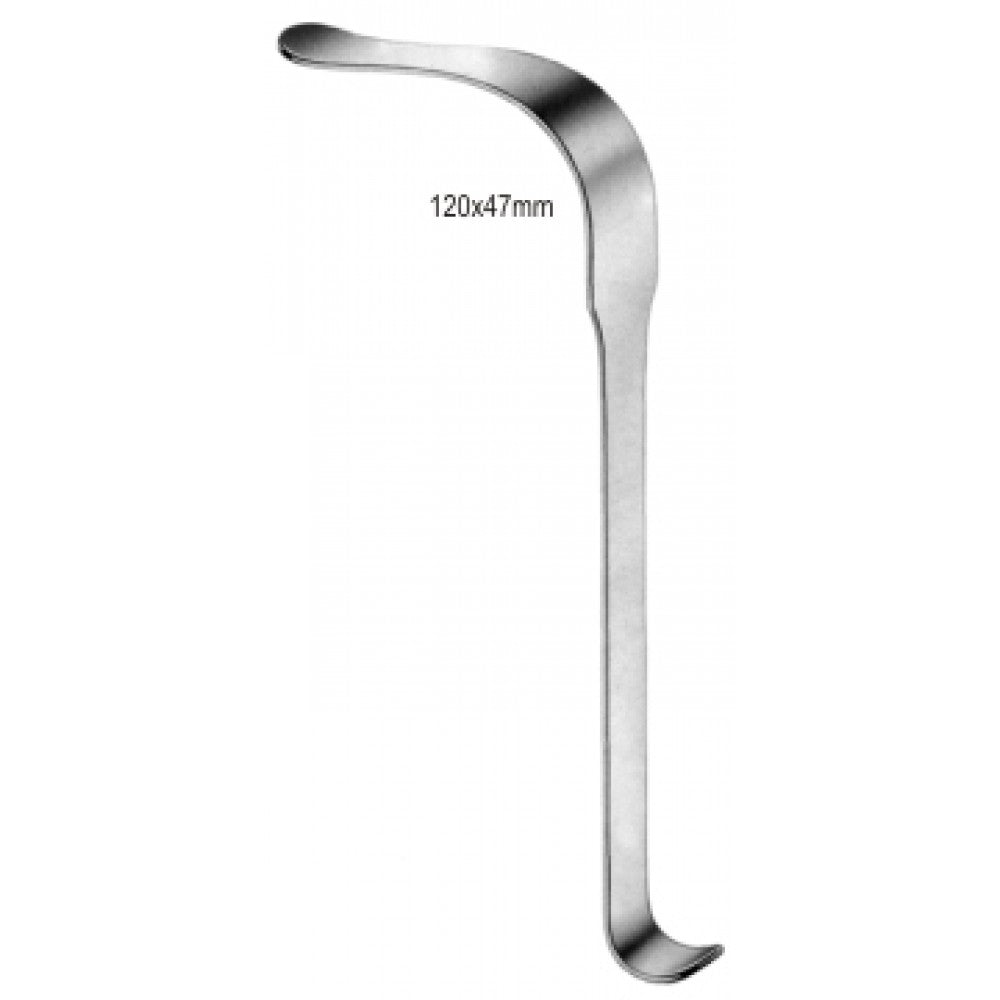 Koerte Retractor rigid 120x47mm, 28cm - Surgix Instruments