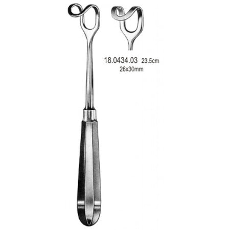 Middeldorf Retractor H/handle 26x30mm, 23.5cm - Surgix Instruments