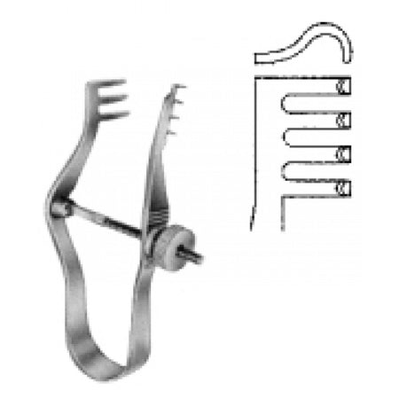 Finsen Retractor blunt with screw 5cm - Surgix Instruments