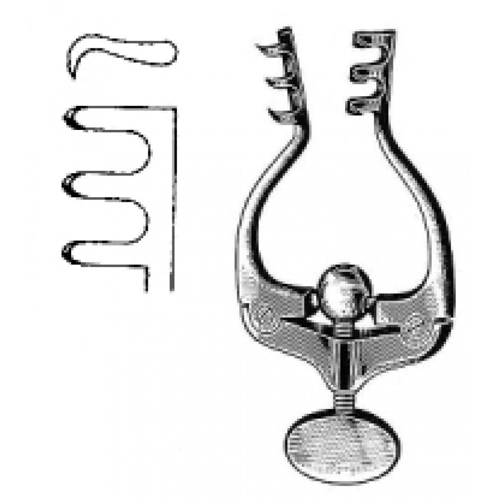 Jansen/Snitman Retractor sharp 3x3 Prongs. 10cm - Surgix Instruments