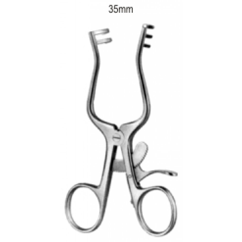 Weitlane-Loktite Retractor sharp 2x3 Prongs. 11.5cm - Surgix Instruments