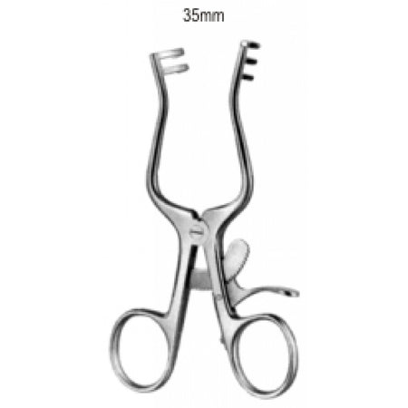 Weitlane-Loktite Retractor sharp 2x3 Prongs. 11.5cm - Surgix Instruments