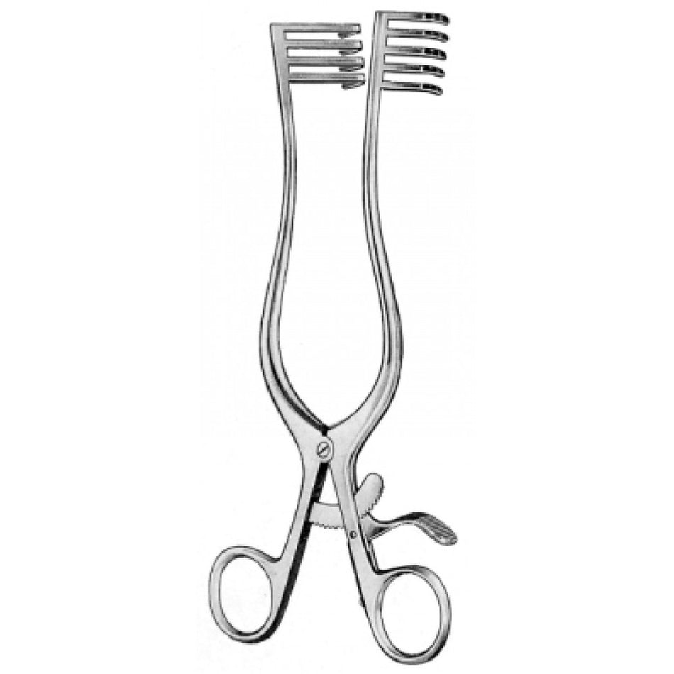 Travers Retractor 4x5pr. 19x25 and 25x25mm Blunt 21.5cm - Surgix Instruments