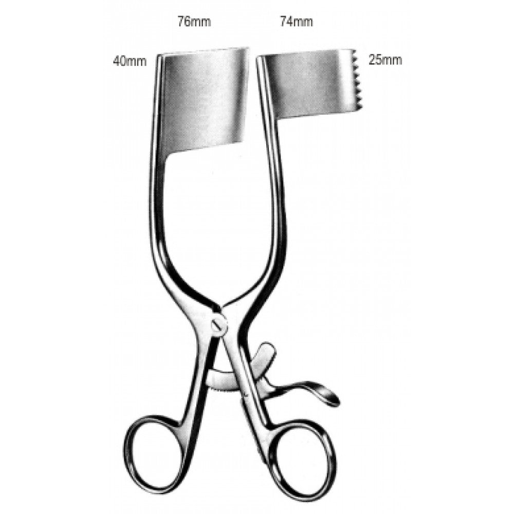Darling Retractor serr Curved 57x38mm 18cm - Surgix Instruments