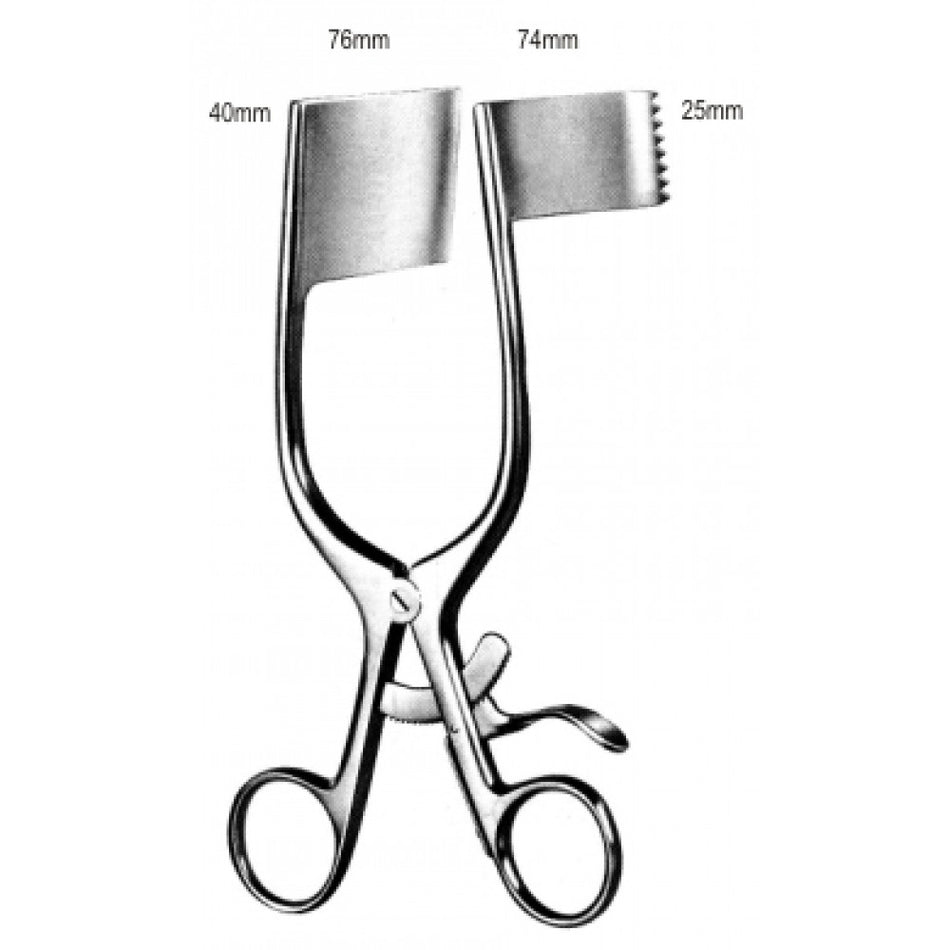Darling Retractor serr Curved 57x38mm 18cm - Surgix Instruments