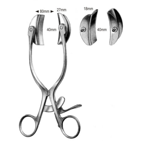 Baby Collin Abdominal Retractor 27x40x80mm, 17.5cm - Surgix Instruments