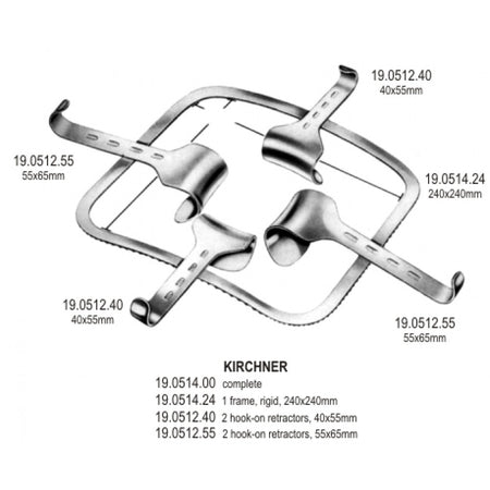 Kirschner Retractor Square complete 240x240mm - Surgix Instruments