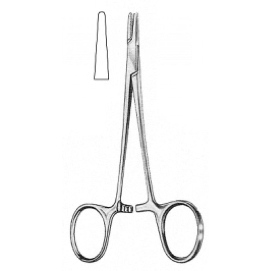 Halsey Needle Holder smooth 13cm - Surgix Instruments Stainless Steel Needle Holder