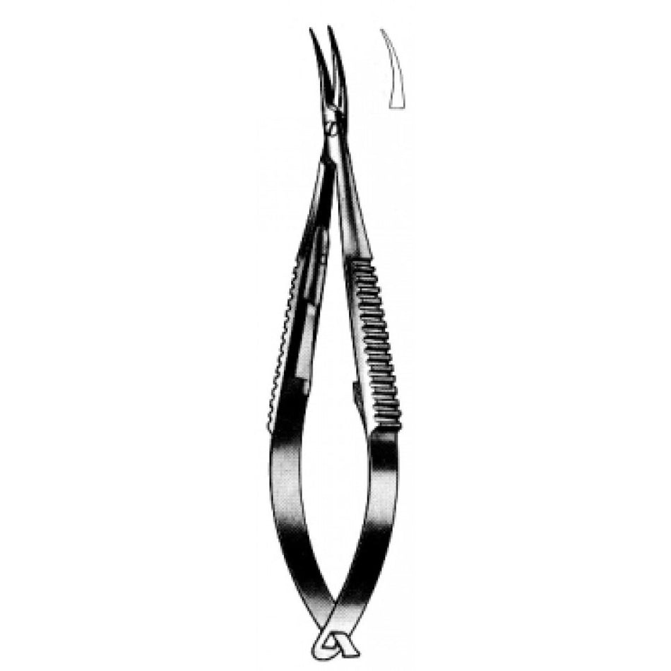 Castroviejo Needle Holder with catch Curved 14cm - Surgix Instruments Stainless Steel Needle Holder