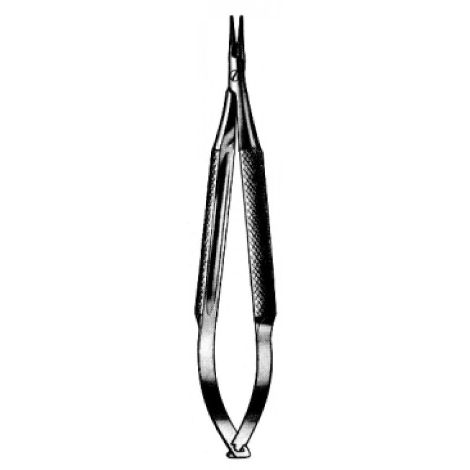 Barraquer Needle Holder with o catch Straight 10cm - Surgix Instruments Stainless Steel Needle Holder