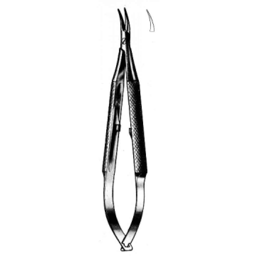 Barraquer Troutman N/Holder with catch Curved 10cm - Surgix Instruments Stainless Steel Needle Holder