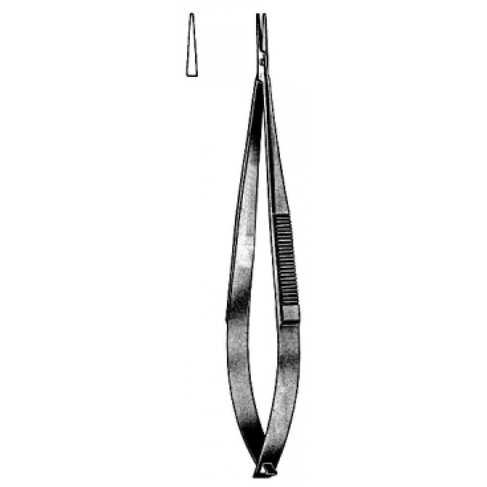 Castroviejo Needle Holder Straight with o catch 10cm - Surgix Instruments Stainless Steel Needle Holder