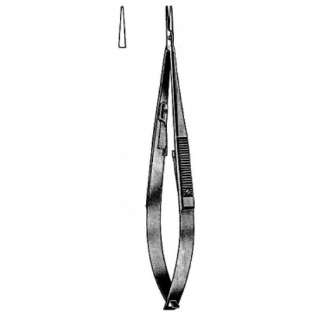 Castroviejo Needle Holder Straight with catch 10cm - Surgix Instruments Stainless Steel Needle Holder