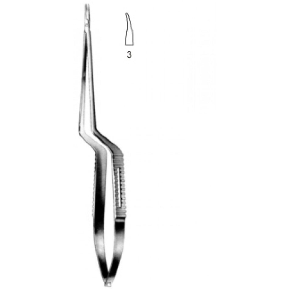 Micro Needle Holder Curved smooth bent shaft 19cm - Surgix Instruments Stainless Steel Needle Holder