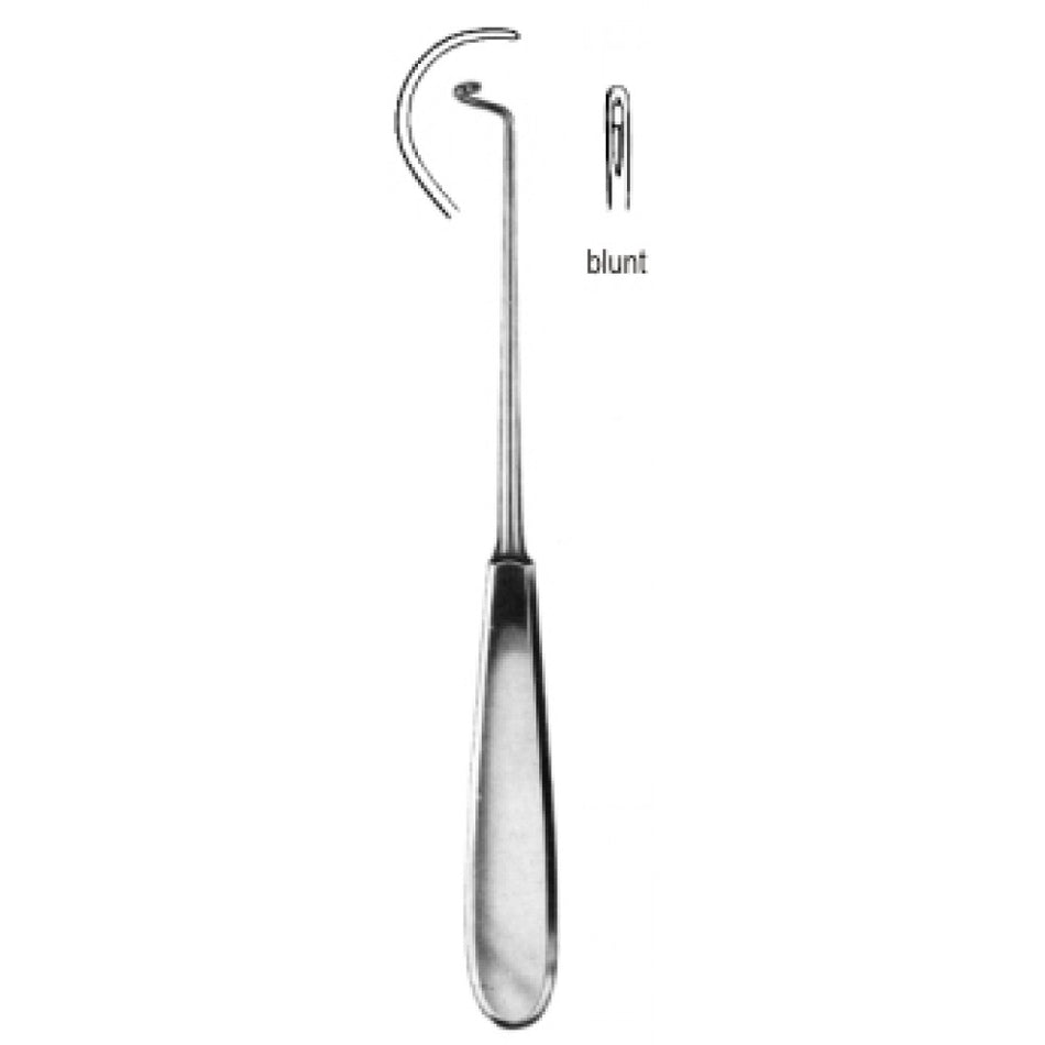 Ligature Needle Curved to left blunt 20cm - Surgix Instruments Stainless Steel Needle Holder