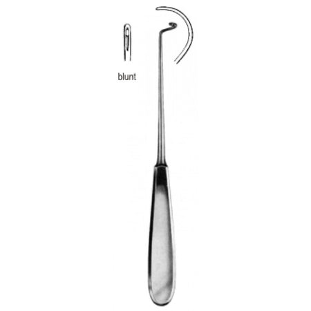 Ligature Needle Curved to right blunt 20cm - Surgix Instruments Stainless Steel Needle Holder