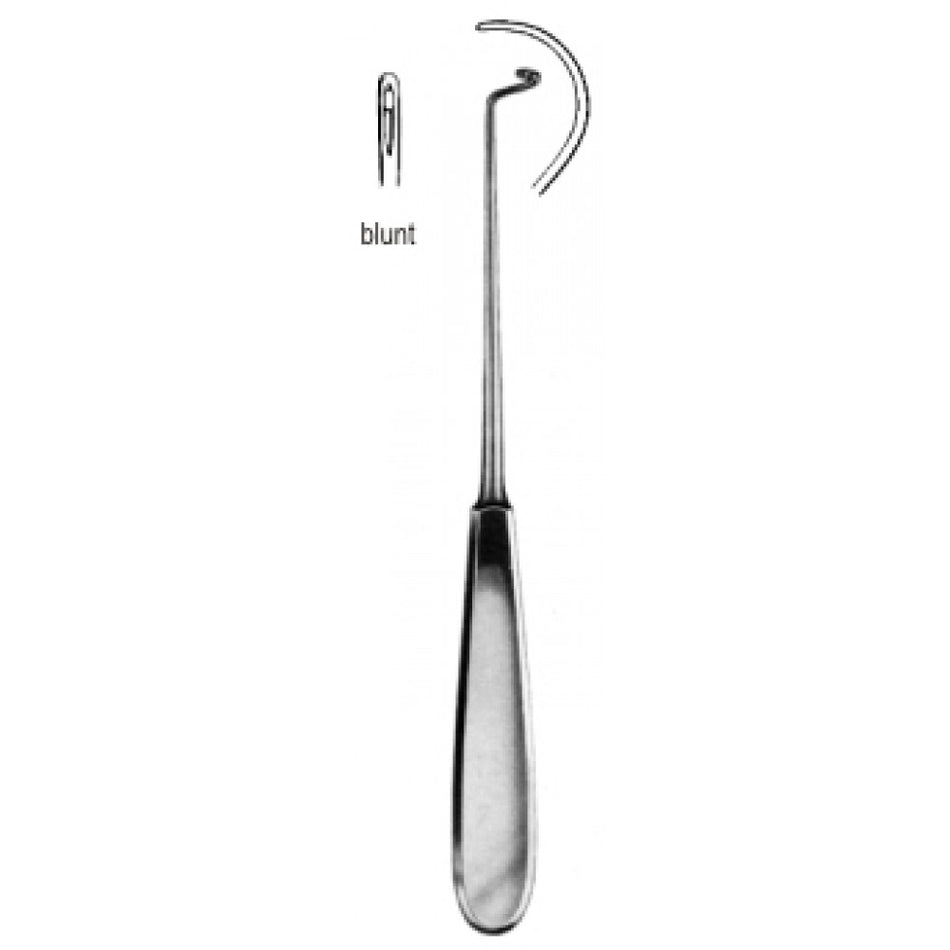 Ligature Needle Curved to right blunt 20cm - Surgix Instruments Stainless Steel Needle Holder