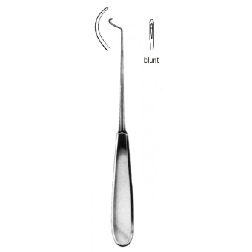 Ligature Needle Curved to left blunt 20cm - Surgix Instruments Stainless Steel Needle Holder