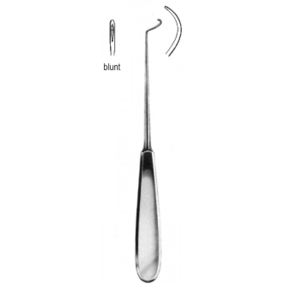 Ligature Needle Curved to right blunt 20cm - Surgix Instruments Stainless Steel Needle Holder