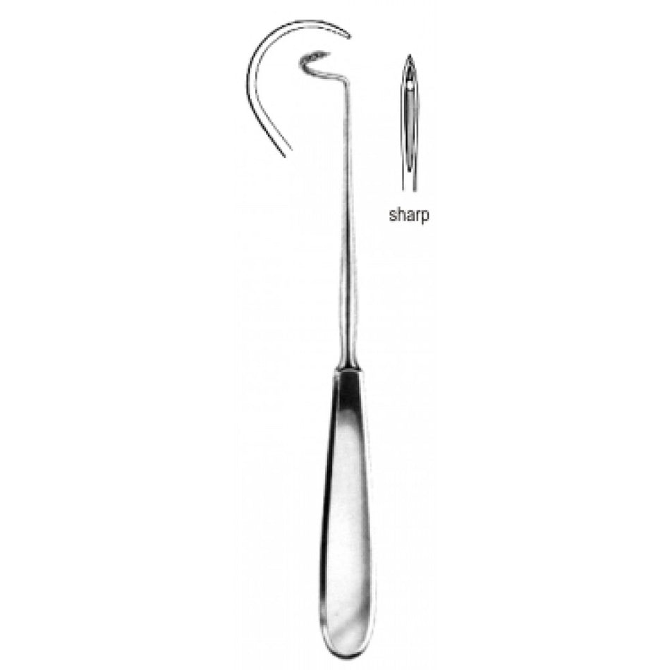 Deschamps Ligature Needle sharp left 21cm - Surgix Instruments Stainless Steel Needle Holder
