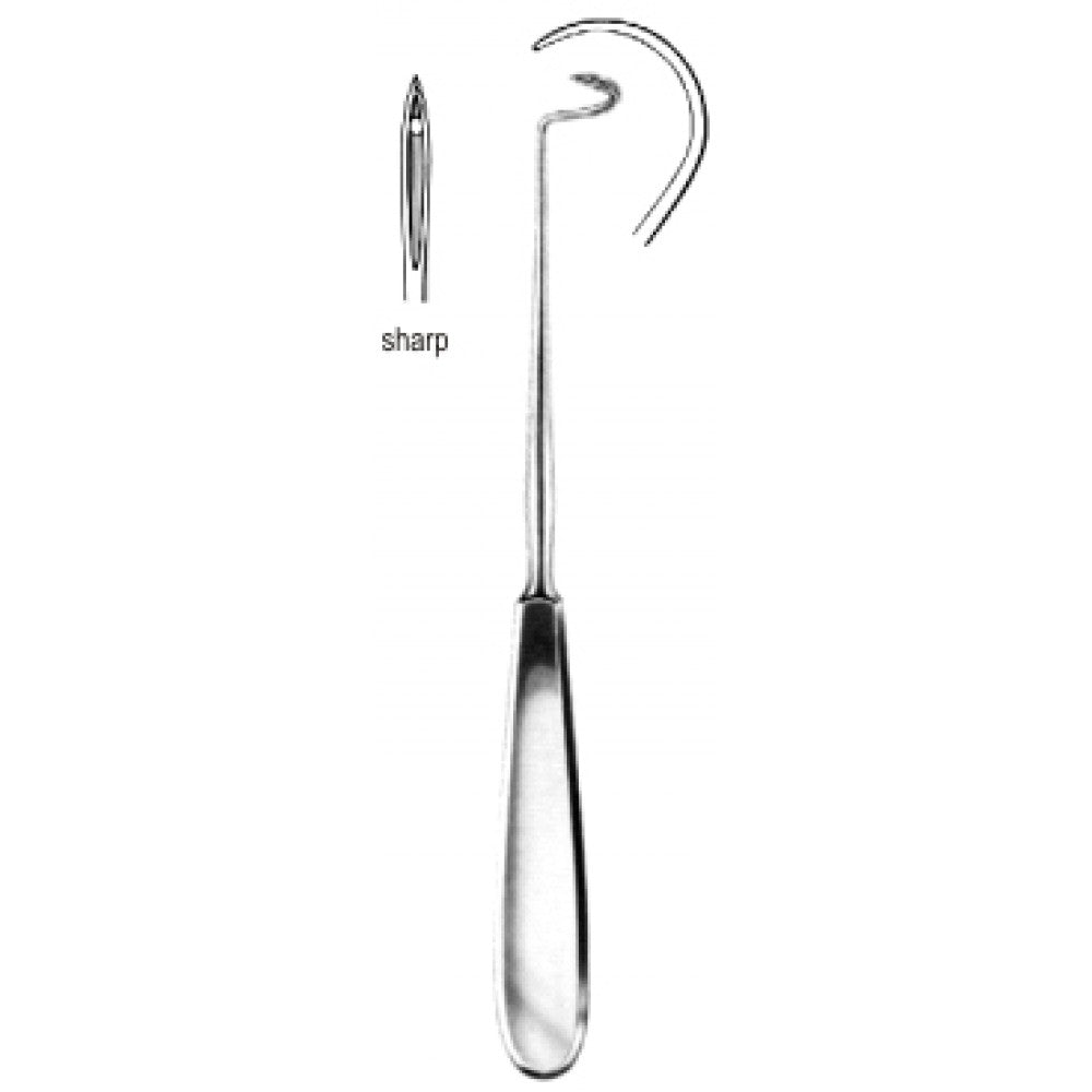 Deschamps Ligature Needle sharp right 21cm - Surgix Instruments Stainless Steel Needle Holder