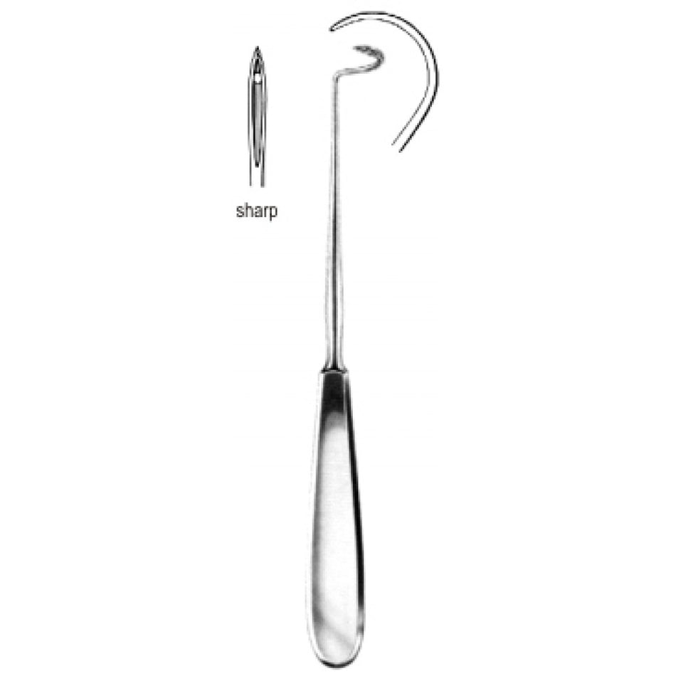 Deschamps Ligature Needle sharp right 21cm - Surgix Instruments Stainless Steel Needle Holder
