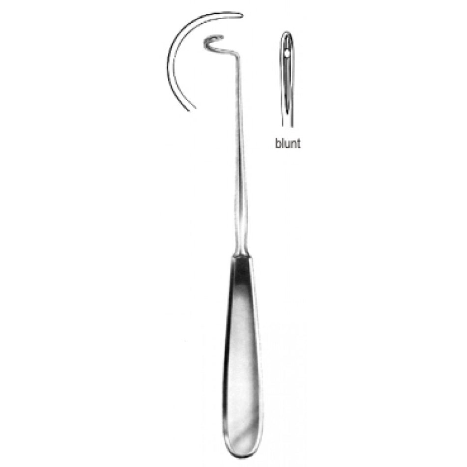 Deschamps Ligature Needle blunt left 21cm - Surgix Instruments Stainless Steel Needle Holder