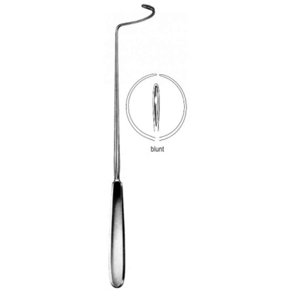 Deschamps Ligature Needle blunt left 28cm - Surgix Instruments Stainless Steel Needle Holder