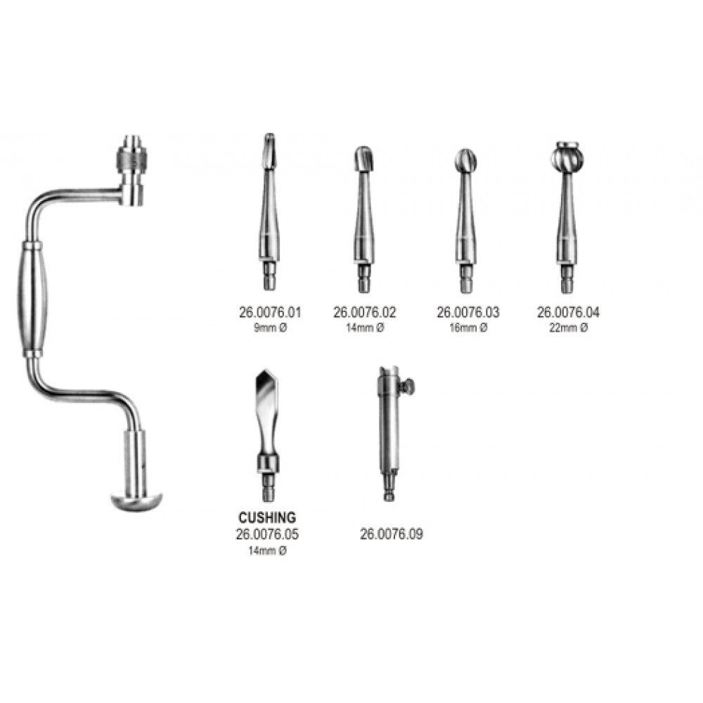 Hudson Brace 27cm compl. set w/1,2,3,5 and ext – Surgix Instruments