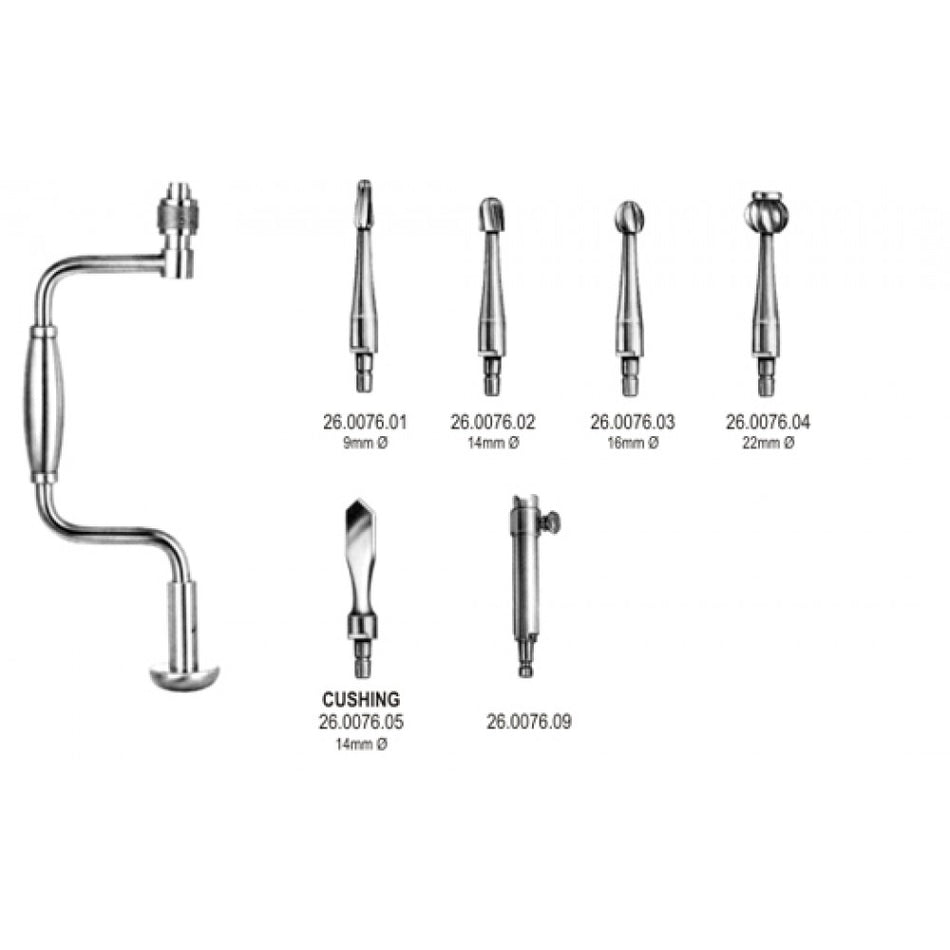 Hudson Brace 27cm compl. set w/1,2,3,5 and ext – Surgix Instruments