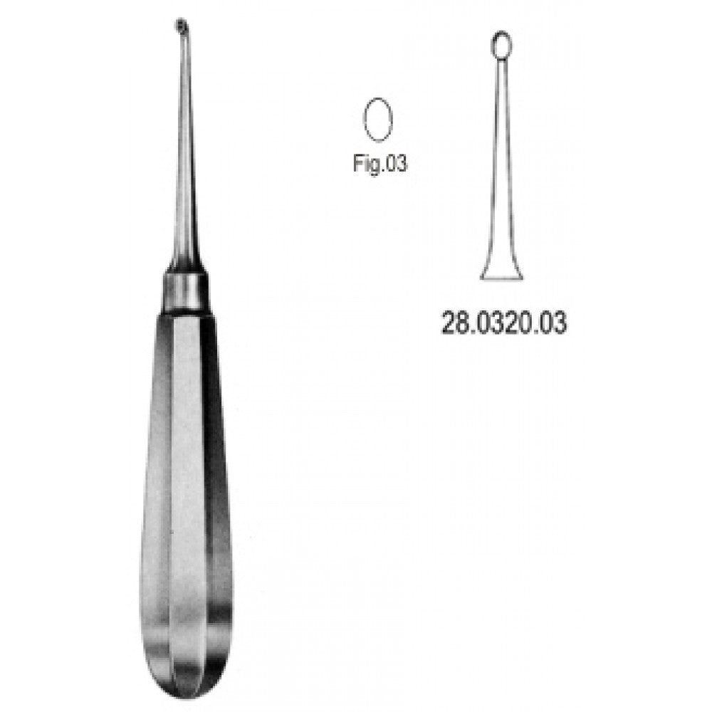 USA Model Bone Curette Straight 16cm Fig.3 – Surgix Instruments
