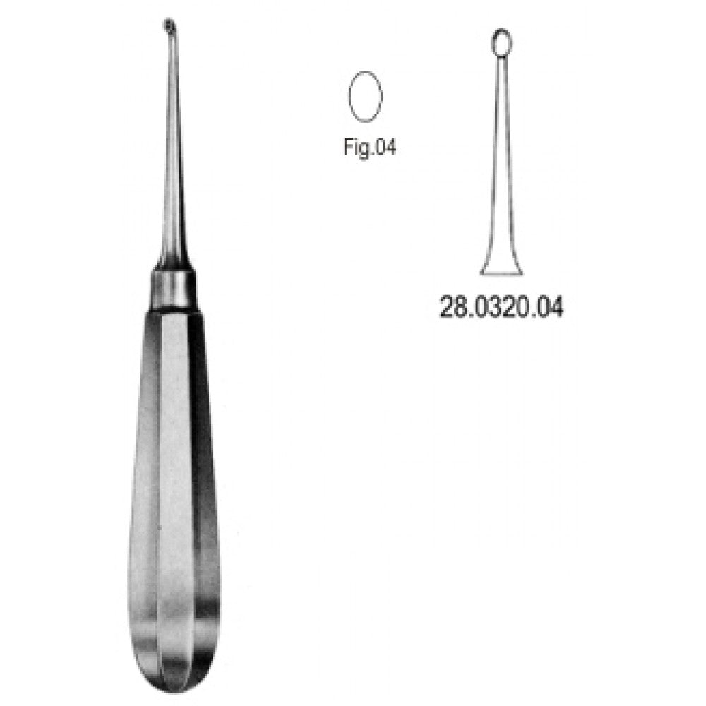 USA Model Bone Curette Straight 16cm Fig.4 – Surgix Instruments