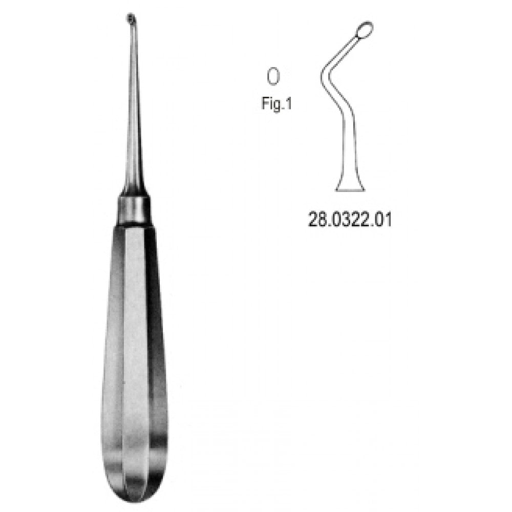 USA Model Bone Curette left 16cm Fig.1 – Surgix Instruments