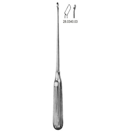 Scoville/ Bushe Bone Curette 4x10mm, 25cm – Surgix Instruments