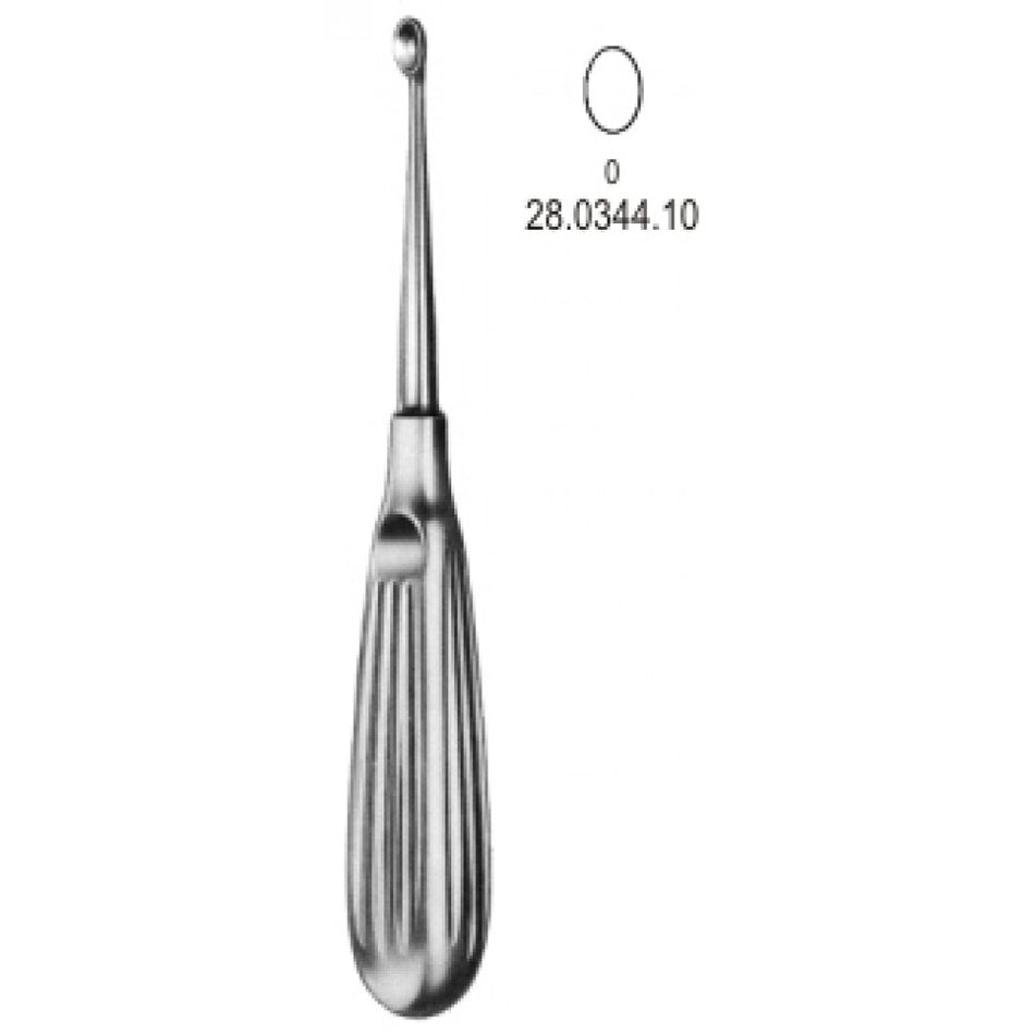 Volkmann Bone Curette 17cm, Fig.0 – Surgix Instruments