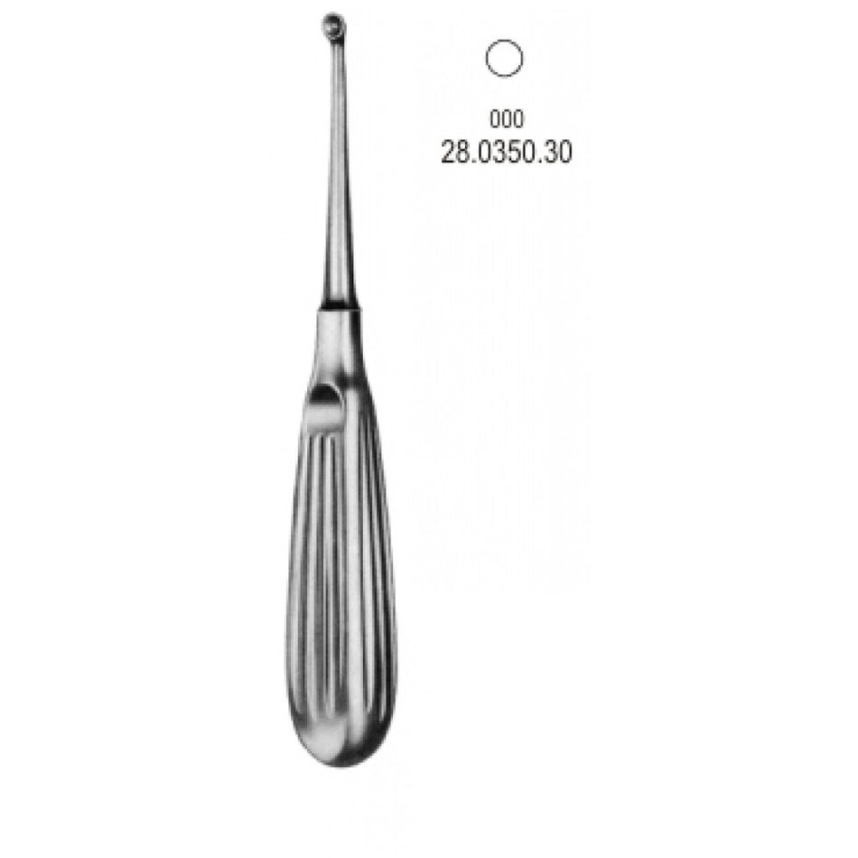 Bruns Bone Curette 17cm, Fig.000 – Surgix Instruments