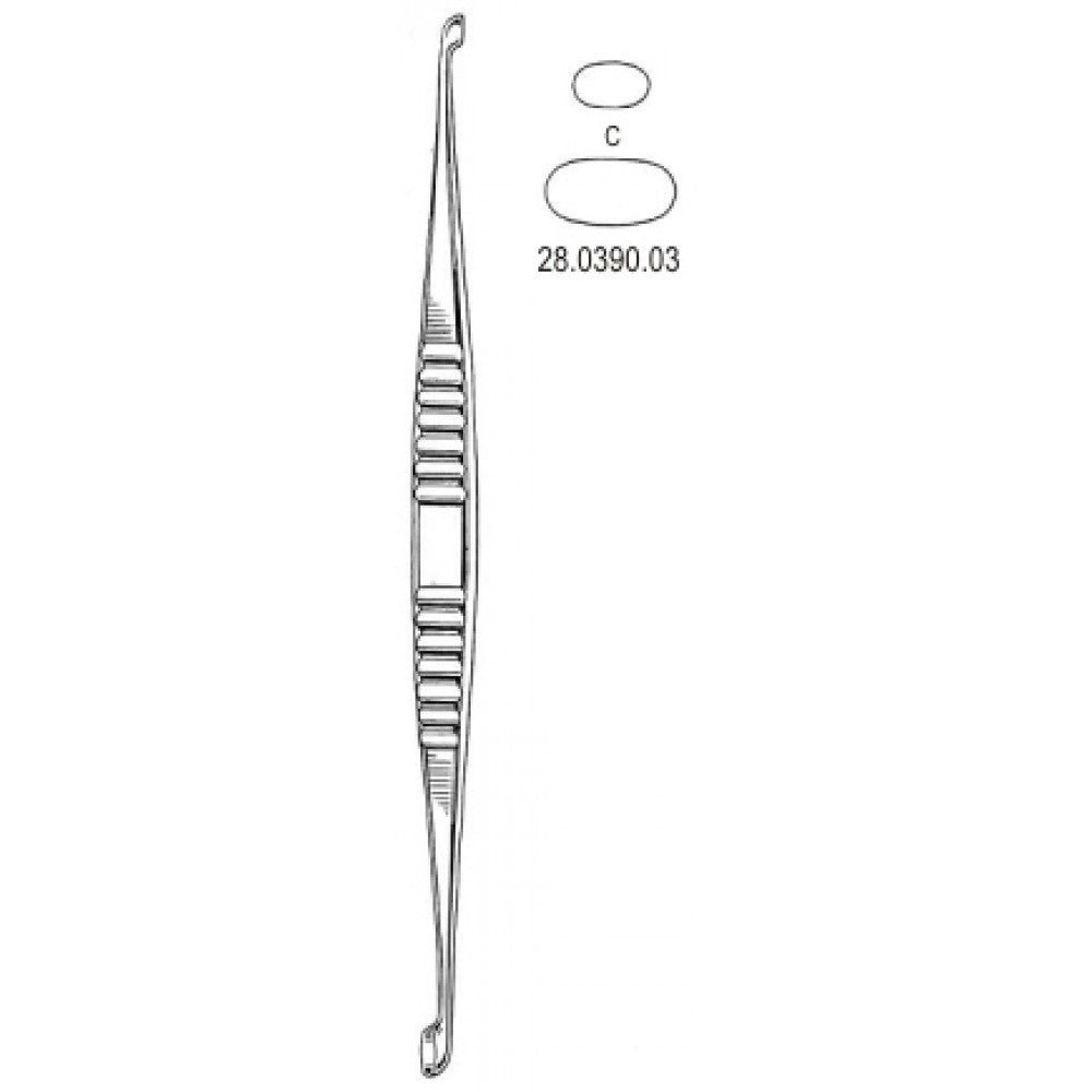 Volkmann Bone Curette D/E Fig.C, 21.5cm – Surgix Instruments