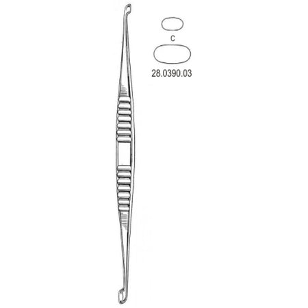 Volkmann Bone Curette D/E Fig.C, 21.5cm – Surgix Instruments