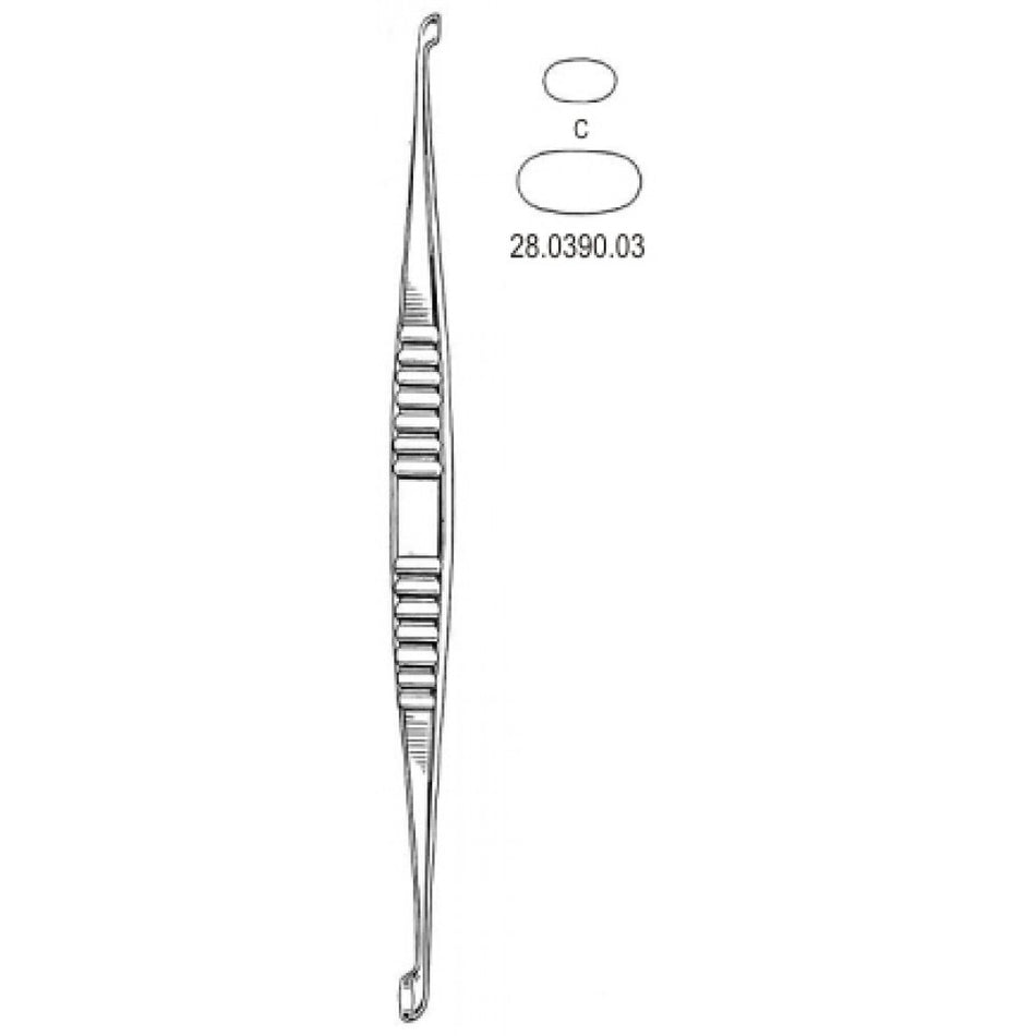 Volkmann Bone Curette D/E Fig.C, 21.5cm – Surgix Instruments
