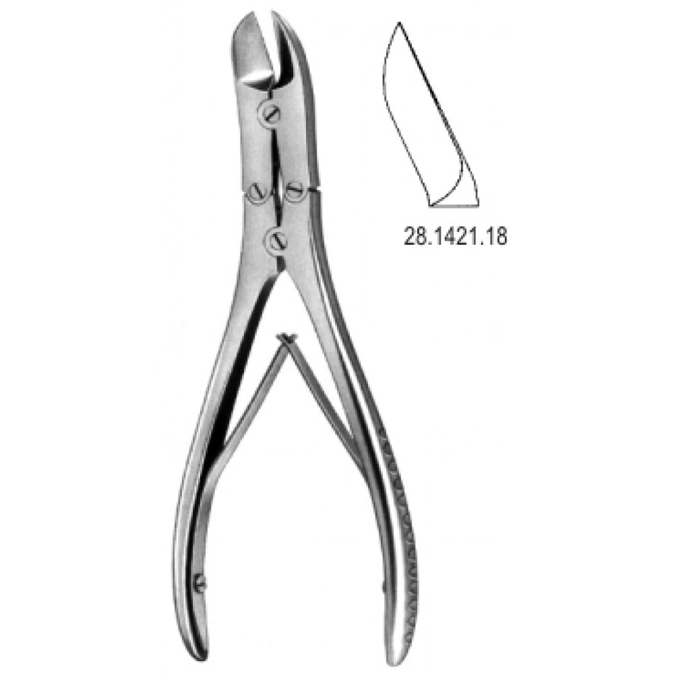 Ruskin-Liston curved bone cutting forceps 18.5 cm – Surgix Instruments