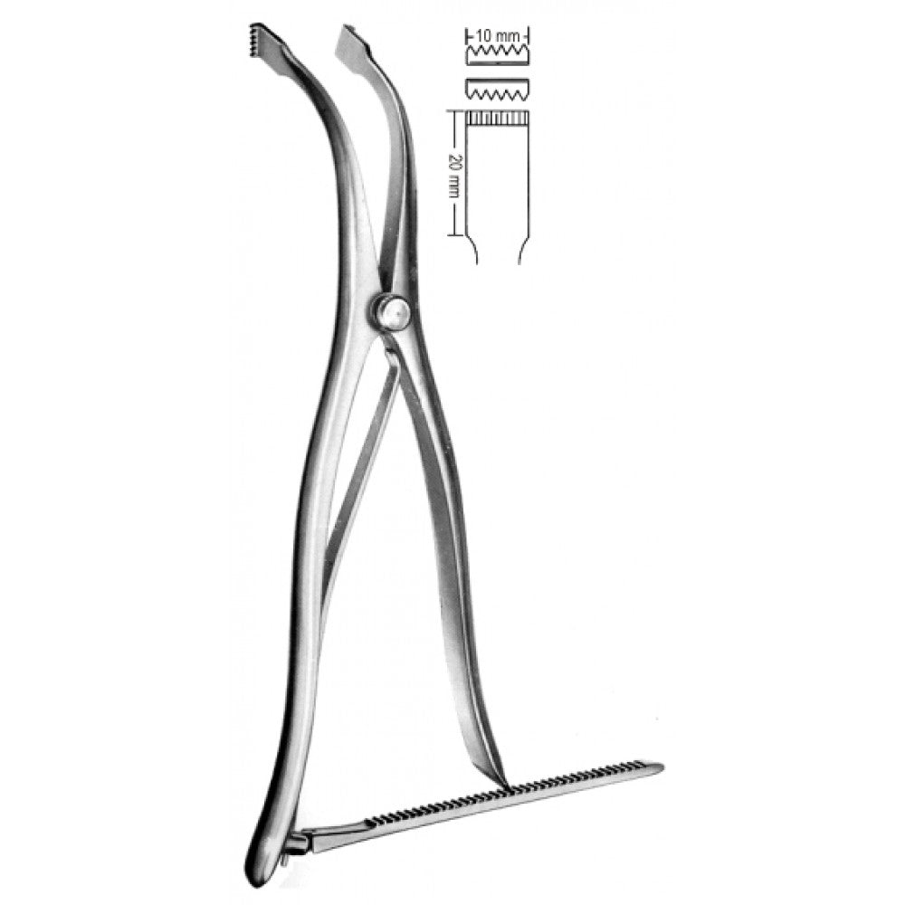 Inge Laminectomy Spreader jaw 10x20mm, 24cm – Surgix Instruments, SKU 30.0106.24